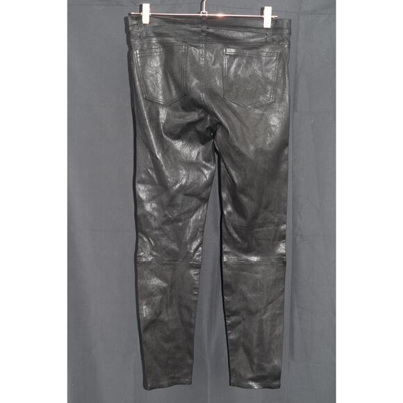 L’Agence Black Lamb Leather Skinny Pants Size 29 - Picture 2 of 4